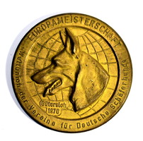 1976 German Shepherd European Championship - exhibition bronze plaque