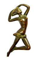 Art deco dancing girl ... Marked bronze sculpture