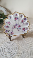 A wonderful shell-shaped, flowery English porcelain offering