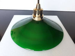 Olasz design zöld üveg búrás mennyezeti lámpa, 42 cm magas