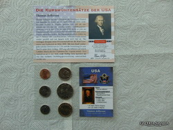 USA 6 darab cent - 1/2 dollár műagyag bliszter + certi 04