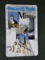 Kártyanaptár, Dunántúli Napló napilap,újság, magazin, Pécs részletek, 1997,   (5)