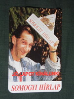 Kártyanaptár, Somogyi hírlap napilap, újság, magazin, férfi modell, humoros,  1997,   (5)
