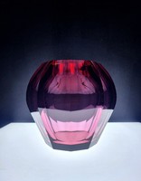 Jelzett Moser üveg váza
