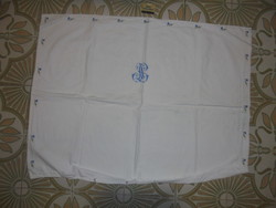 Old embroidered, monogrammed pillowcase