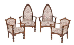 4-piece Art Nouveau sofa set designed by ede Wigand from Toroczka