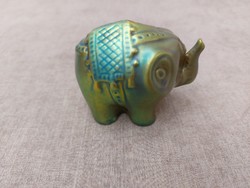 Zsolnay porcelain figure, elephant with eosin glaze