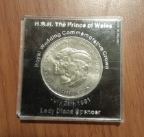 Wedding of England's Prince Charles and Lady Diana Spencer 25 new pennies (1981)