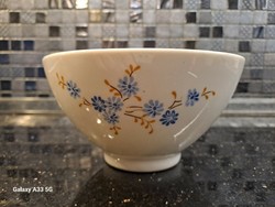 Retro Alföldi porcelán müzlis tálka kék virágos