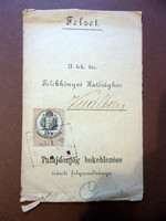Ownership certificate from 1885 with a 15 krajcár stamp