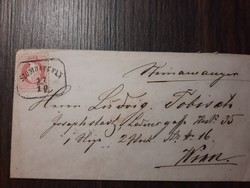 1867 5Kr. On a letter in Szombathely-wien