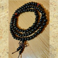 Handmade 108-grain ebony mala