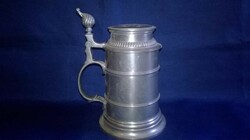 Tin beer mug with lid 4.