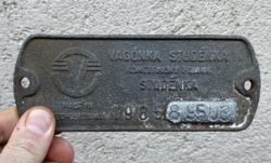 Skoda wagon factory - cast iron wagon sign