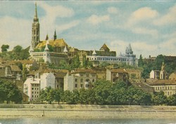 Budapest Fisherman's Bastion and Matthias Church - year of international tourism 1967 - postcard