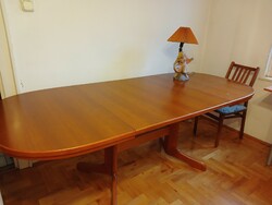 Large extendable real cherry wood dining table