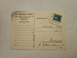 Letterhead postcard from 1934