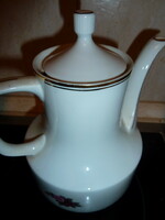 Porcelain pouring jug, lid with raven houses, flawless 20 cm high