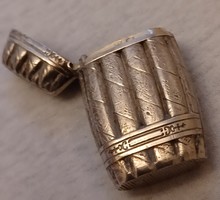 Antique silver match holder gilded inside, with hallmark, master mark. Cigar pack shape