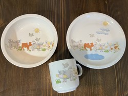 Bocis lowland porcelain children's breakfast set tableware