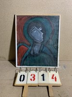 Aknay jelzéssel absztrakt festmény, olaj, kartonon, 60 x 50 cm-es. 0314
