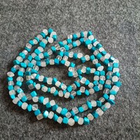 94 cm long mineral necklace with turquoise