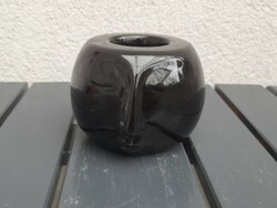 Beautiful art-deco black ceramic candle holder head