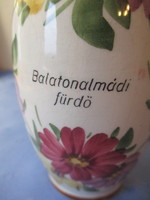 Városlőd painted Balaton memorial vase
