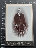 Antik nagyméretű kabinetfotó, vizitkártya, keményhátú fotó