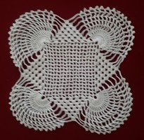Crocheted lace tablecloth / showcase tablecloth