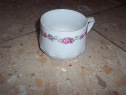 Virágos számozott antik csésze