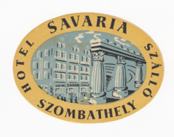 Hotel Savaria Szálló Szombathely - bőrönd címke