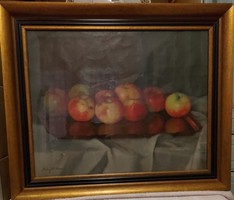 Molnár z. John still life with apples; 38.5 x 48 cm, o-v.
