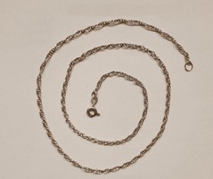 Twisted spiral women's silver necklace