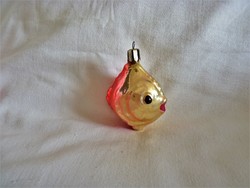 Old glass Christmas tree decoration - colorful fish!