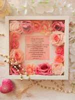 Silk flower photo frame