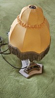 Antique bronze table lamp with shade