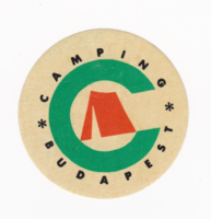 Budapest Camping - bőrönd címke