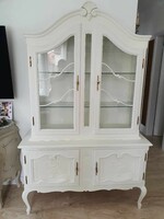 Antique white freshly painted display case
