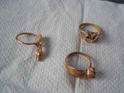 3 small animal rings for sale