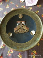 Judaica fire enameled tableware on copper legs is negotiable!