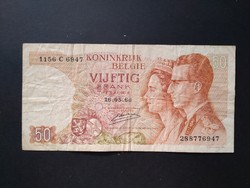 Belgium 50 francs 1966 f