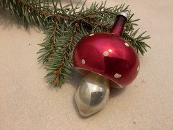 Régi üveg gomba karácsonyfadísz