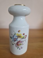 Hollóházi különleges formájú festett és aranyozott hibátlan állapotú porcelán váza 16 cm.