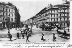 BP - 101 Budapesti séta,  Andrássy út az Oktogonnal (múzeumi gyűjteményből) postatiszta