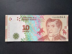 Argentína 10 Pesos 2016 Unc-