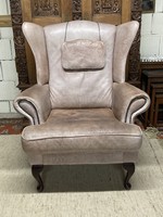 Leather skalma arm chair