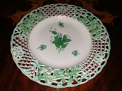 Herend green appony openwork wall plate