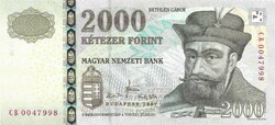 2000 forint 2007 "CB" UNC 4.