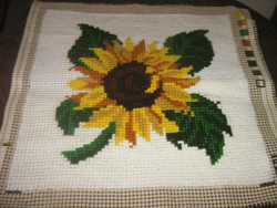 Decorative pillow base sewn with beautiful cross-stitch embroidery, new